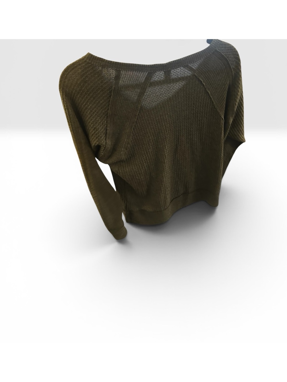 Forever 21 Olive Green Scoop Neck Knit Sweater